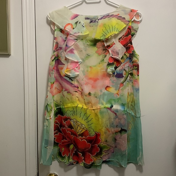 Ed Hardy Ruffled Blouse - Picture 9 of 13